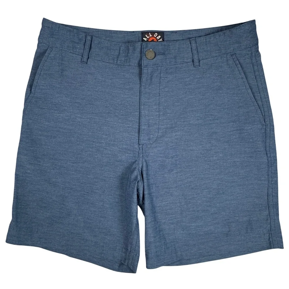 Faherty All Day Shorts Mens 31 Blue 6.5